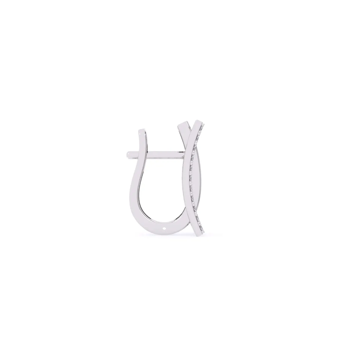 Impressive Round Diamond Hoop Earrings