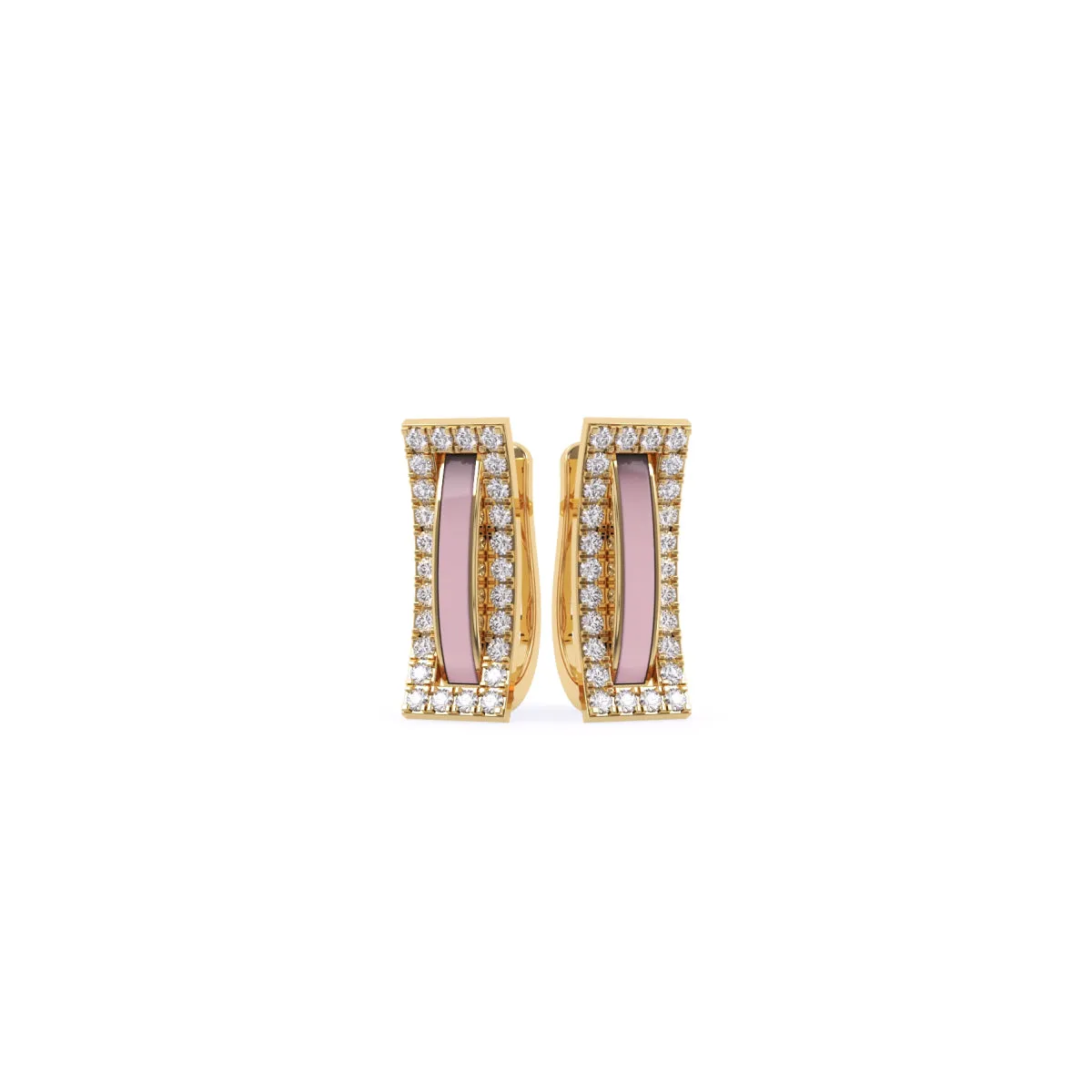 Impressive Round Diamond Hoop Earrings