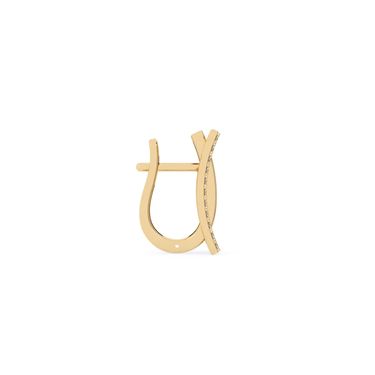 Impressive Round Diamond Hoop Earrings
