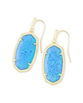 Kendra Scott Dani Gold Drop Earrings In Ocean Kyocera Opal