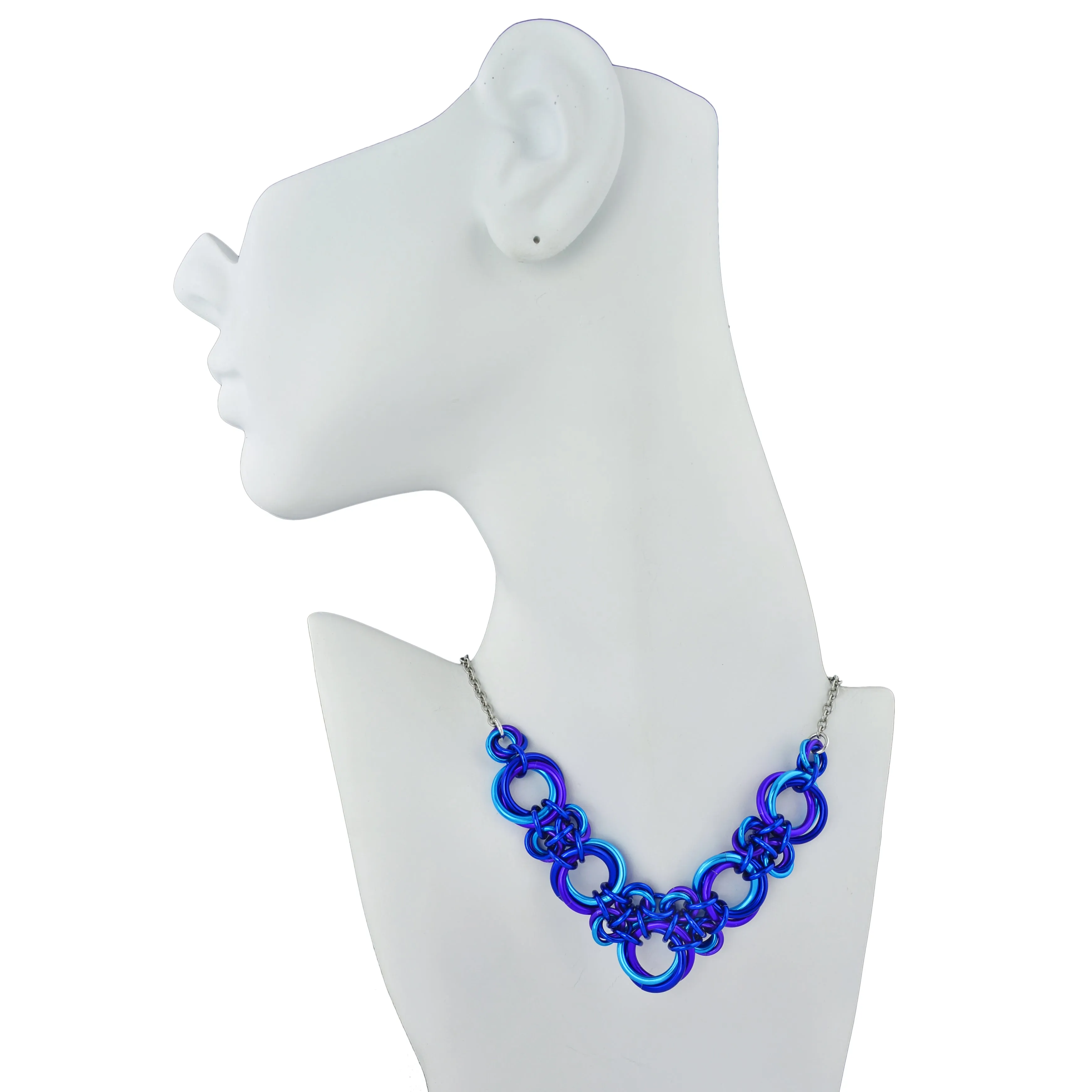 Knotted V Necklace - Water