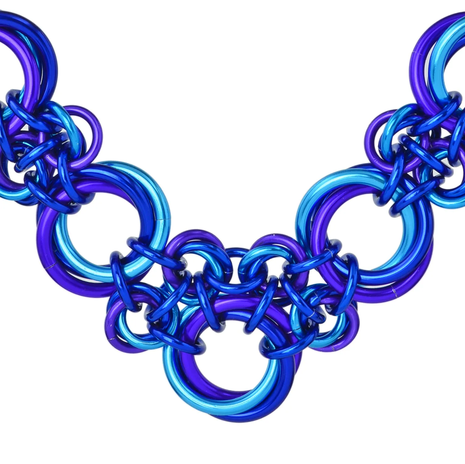 Knotted V Necklace - Water