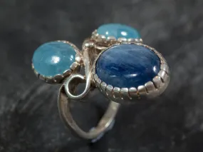 Kyanite Ring - Blue Aquamarine Ring - Large Statement Ring