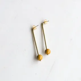 Long Gold and Yellow Drop Earrings