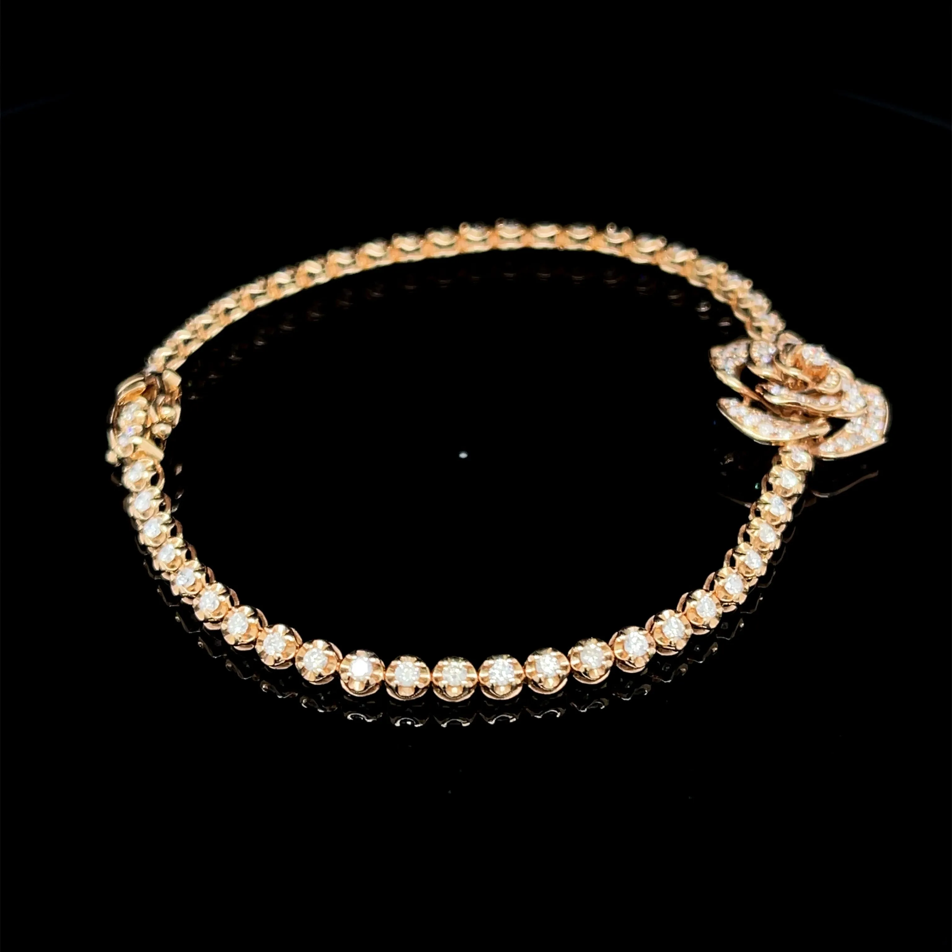 #LVNA2024 | Rose Floral Tennis Diamond Bracelet 14kt