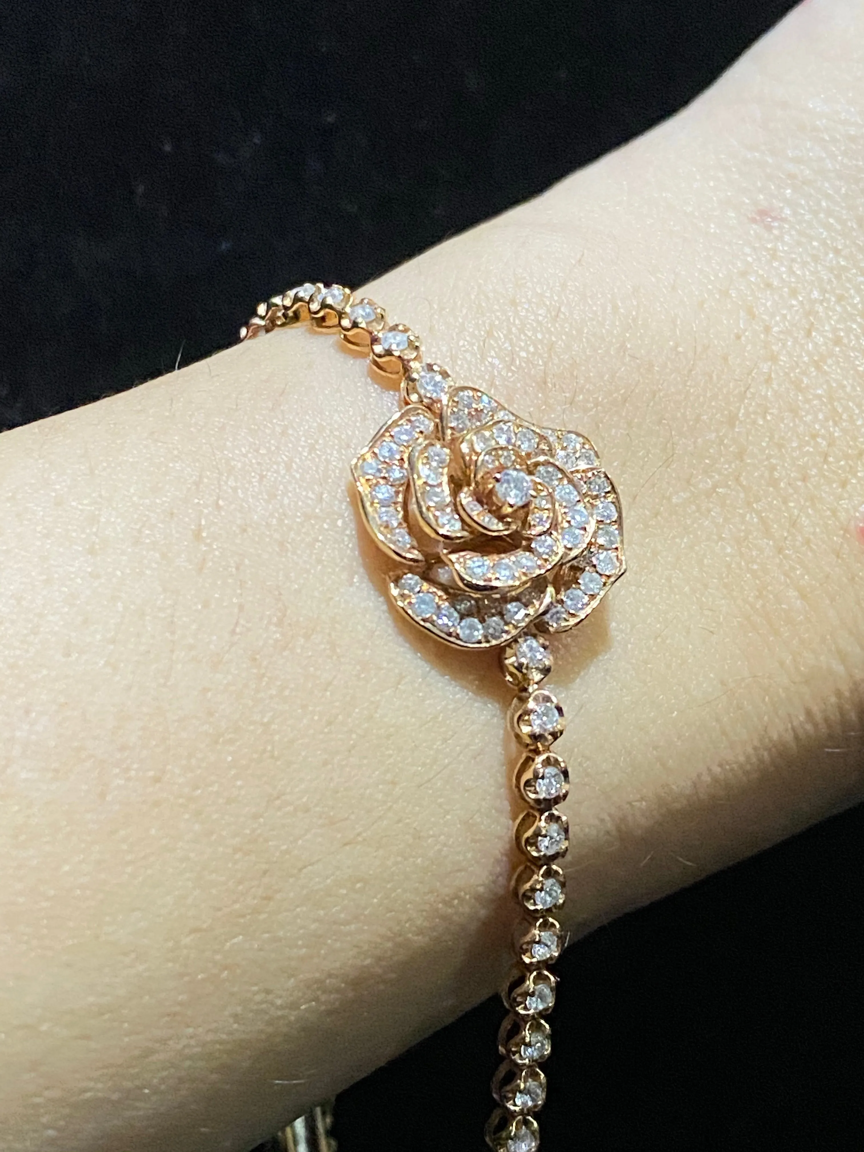 #LVNA2024 | Rose Floral Tennis Diamond Bracelet 14kt