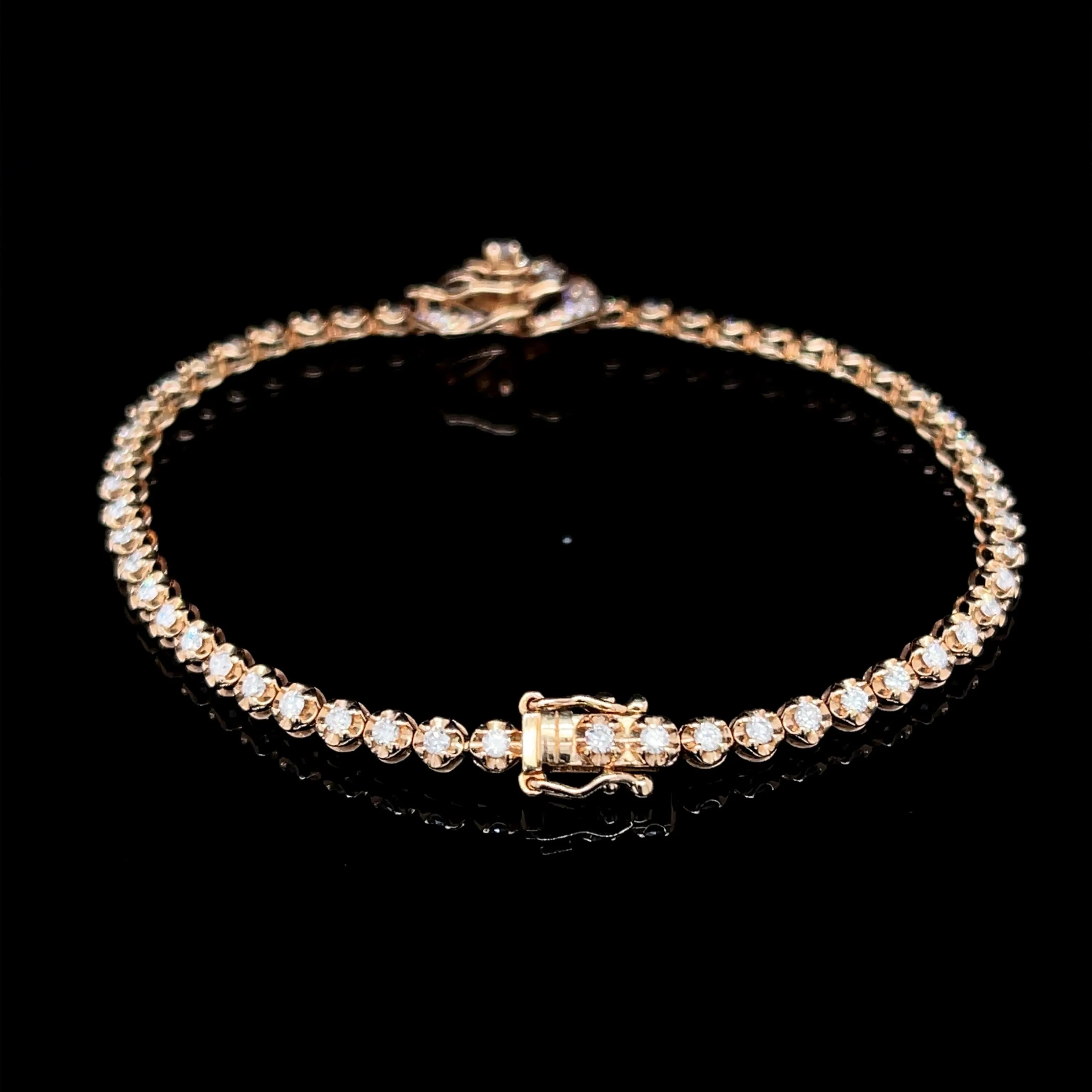 #LVNA2024 | Rose Floral Tennis Diamond Bracelet 14kt