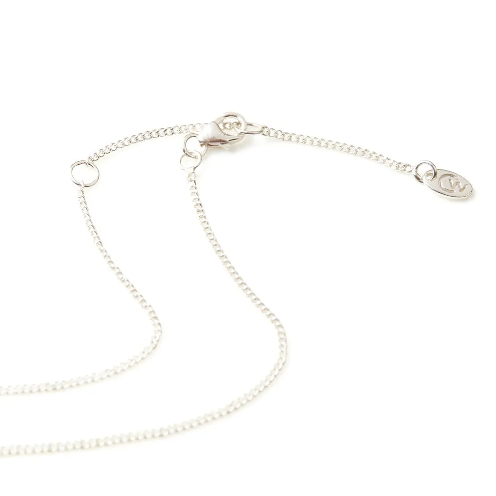March Birthstone Charm Necklace - Aquamarine