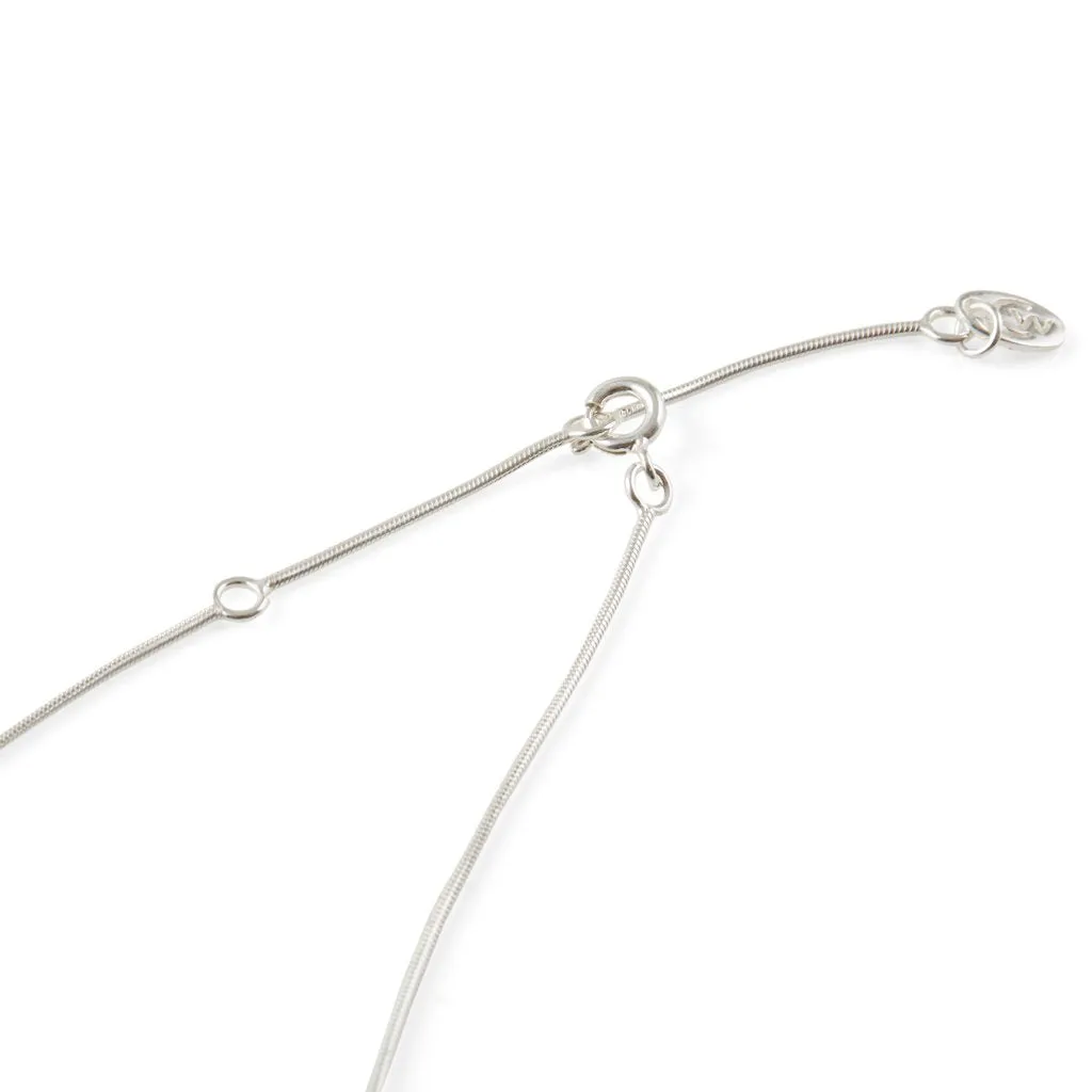 March Birthstone Charm Necklace - Aquamarine