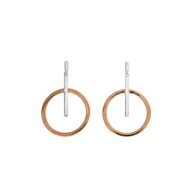 Metropolitan Circle and Line Drop Earrings