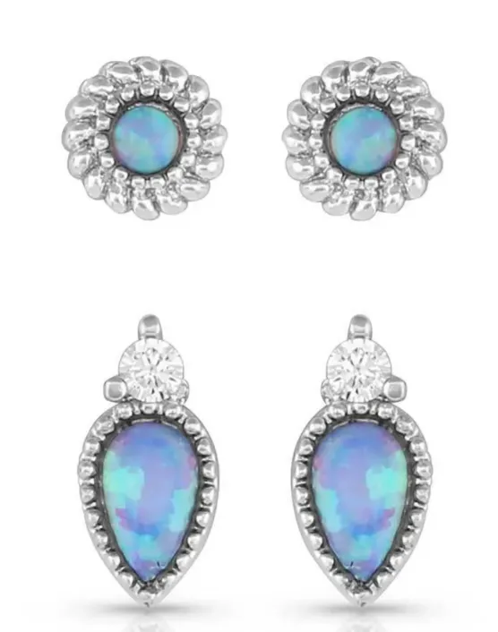 Montana Silversmiths Charming Duo Opal Earrings