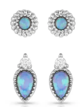 Montana Silversmiths Charming Duo Opal Earrings