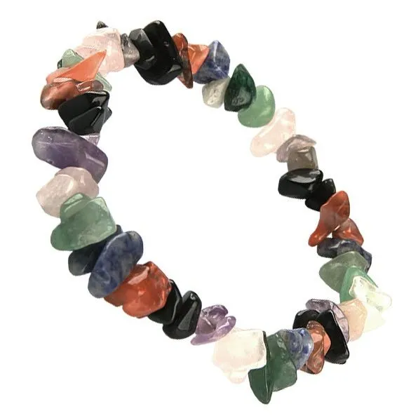 Natural Gemstone Bracelet, Multicolor, Set of 2