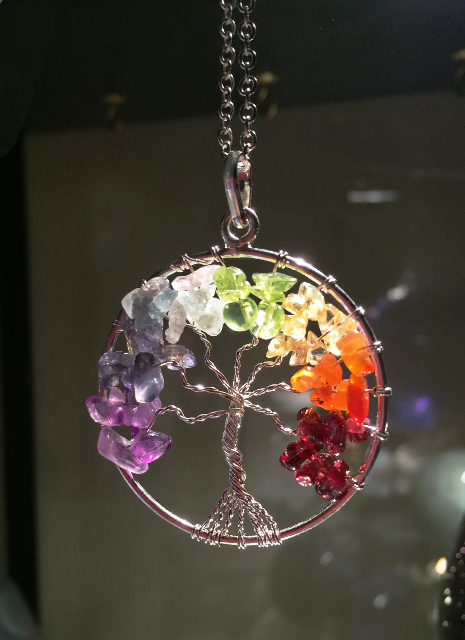 New! Chakra Tree of Life wire wrap Pendant!