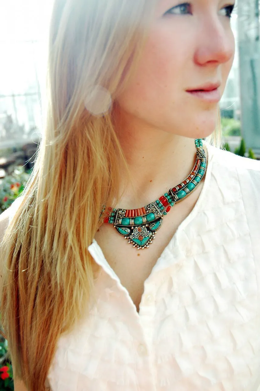 One of a Kind Sterling Silver and Turquoise Necklace