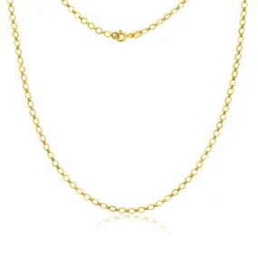 Oval Link Chain Necklace in 14K Gold