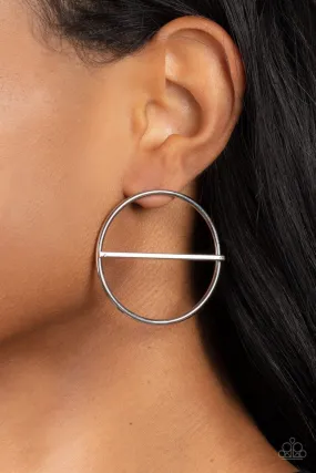 Paparazzi Earring ~ Dynamic Diameter - Silver