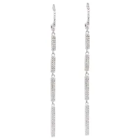Pave Diamond Bar Earring Dangles