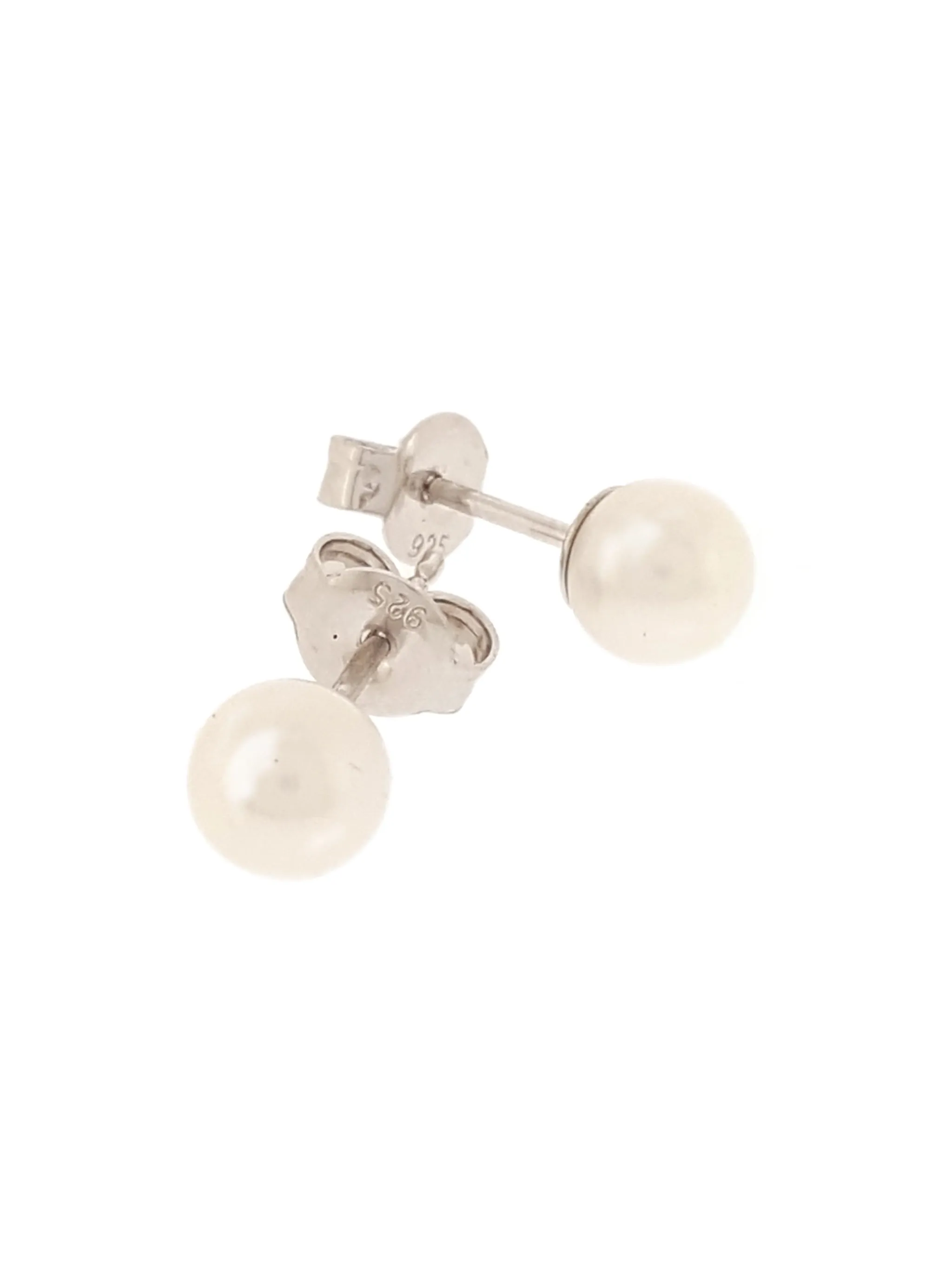 Pearl Earrings Studs White