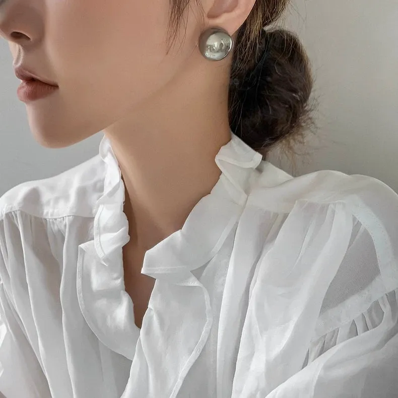 Pearl Studs Earrings Grey | Style No. 203