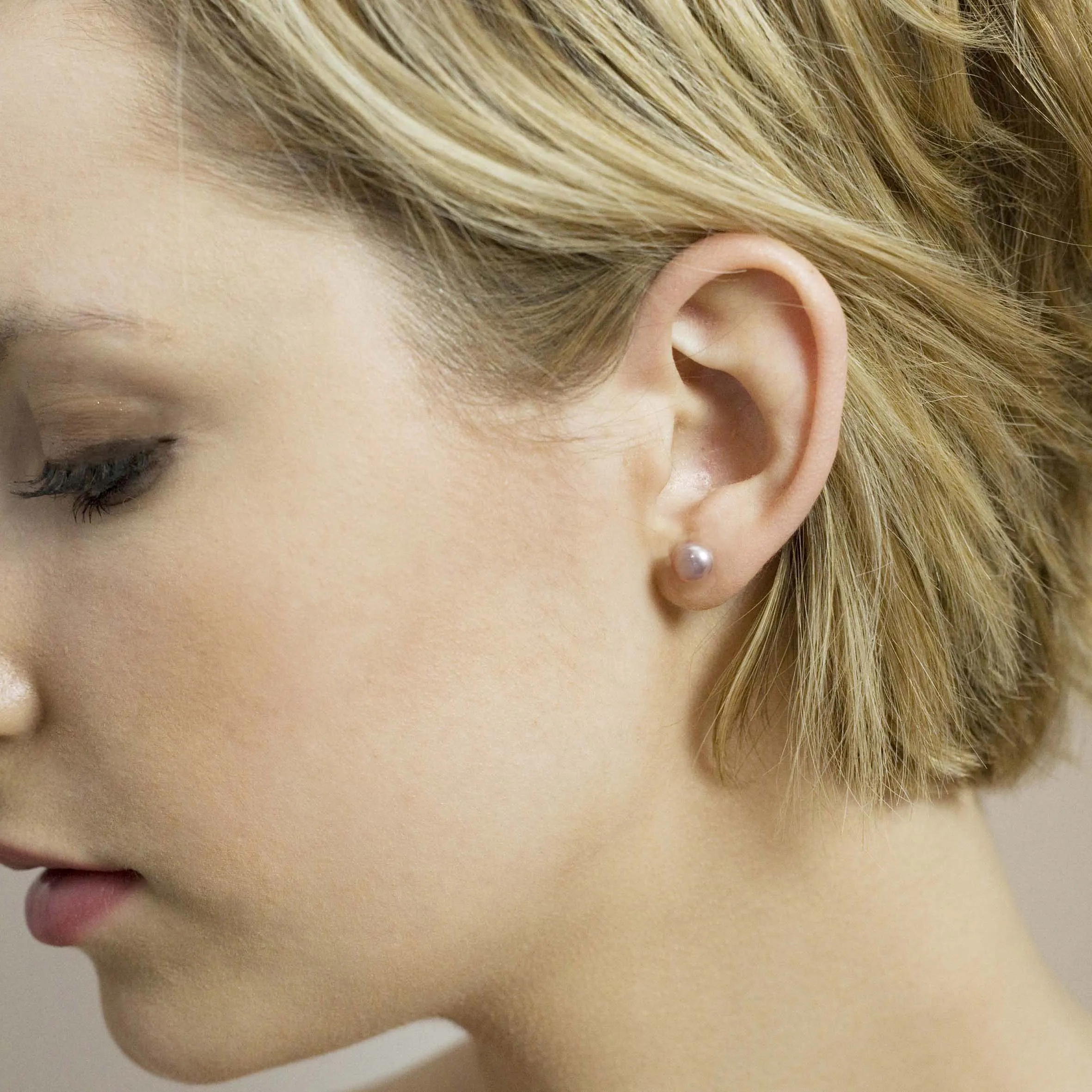 Pink Freshwater Pearl & Silver Studs