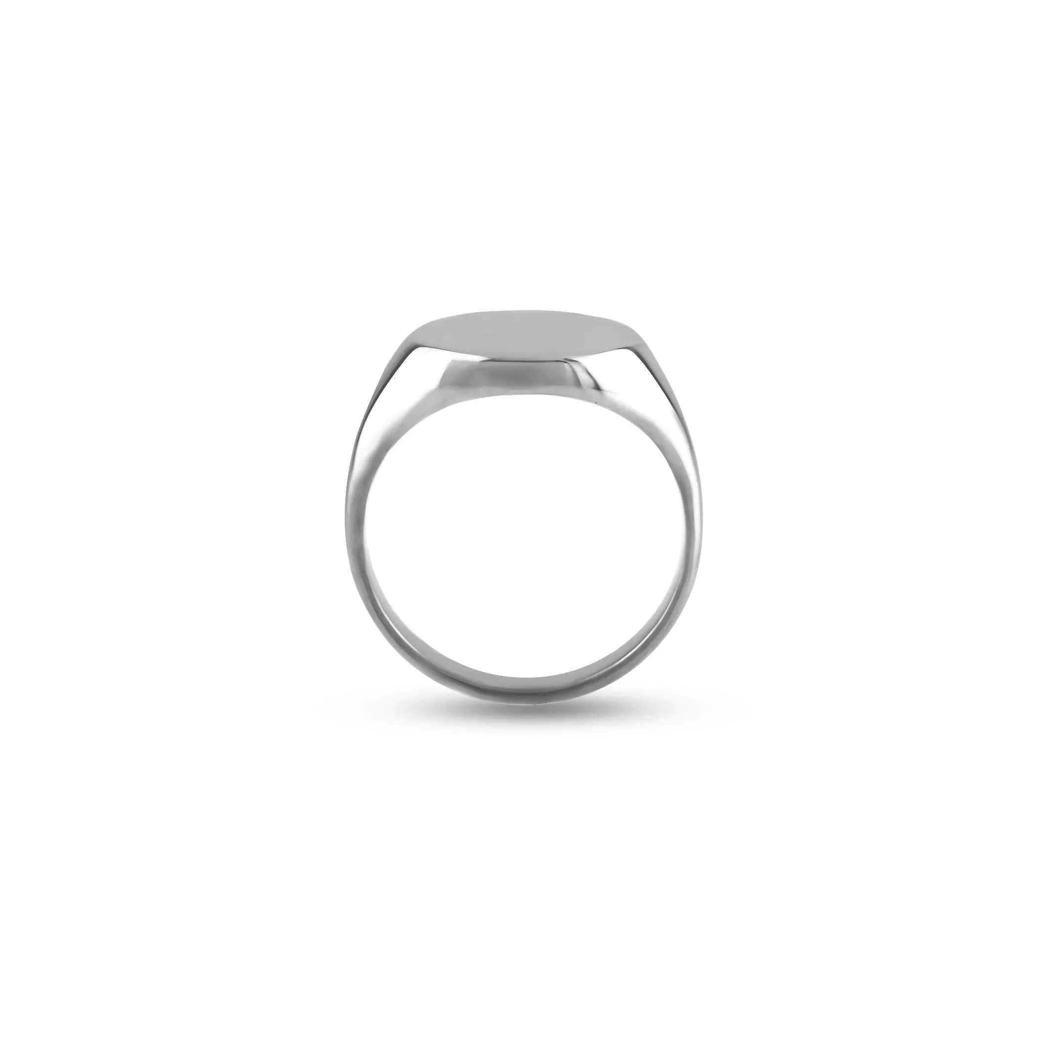 Platinum 13mm Round Signet Ring
