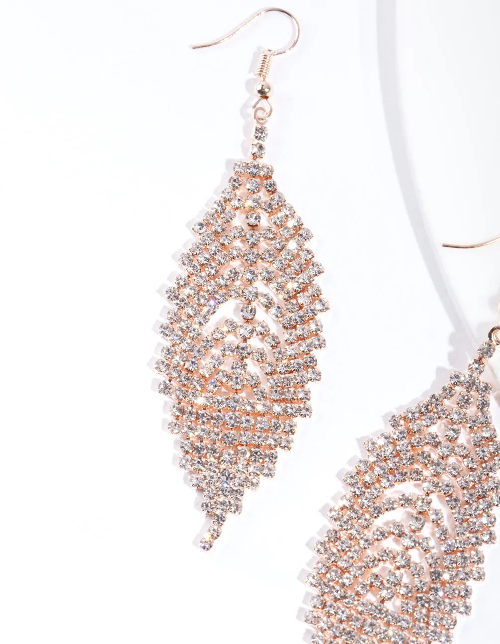 Rose Gold Leaf Drop Earring