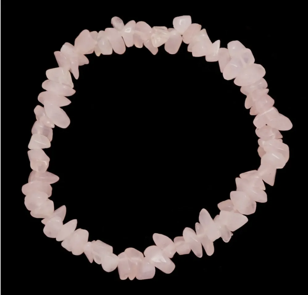 Rose Quartz Crystal Chip Bracelet