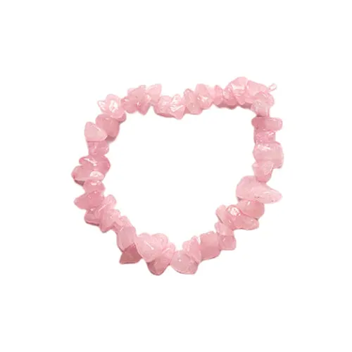 Rose Quartz Crystal Chip Bracelet