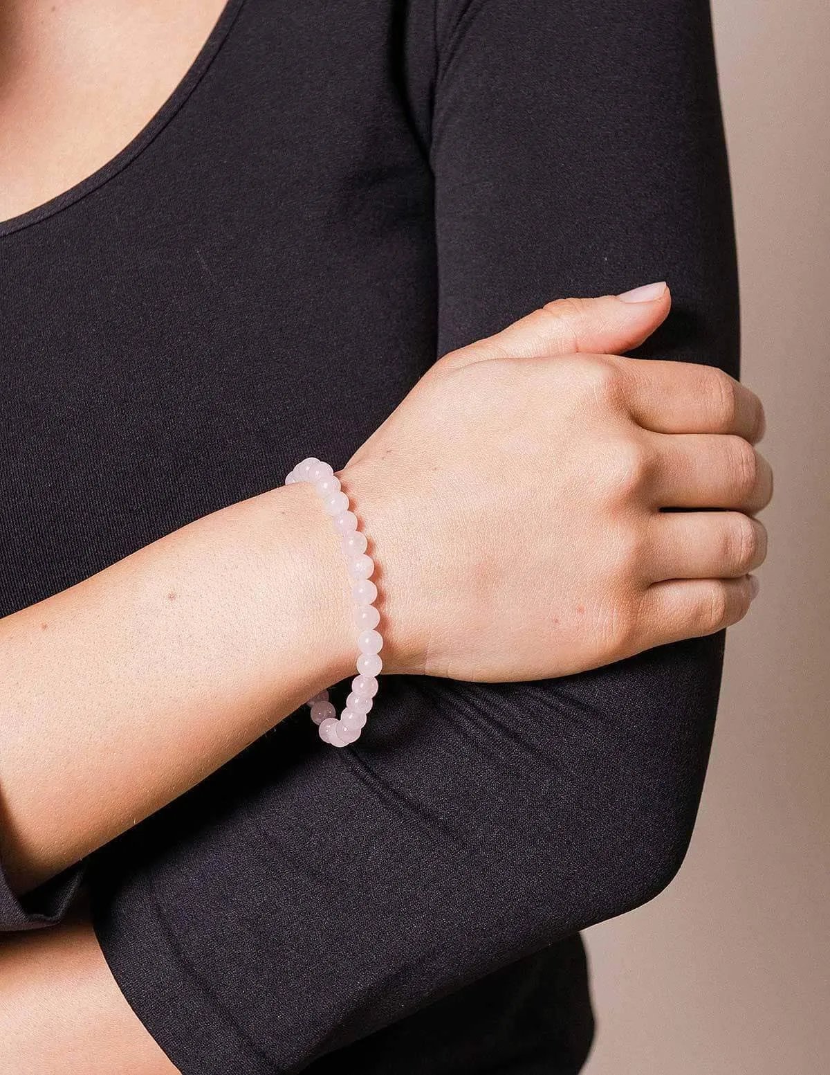 Rose Quartz Energy Gemstone Bracelet - 6 mm