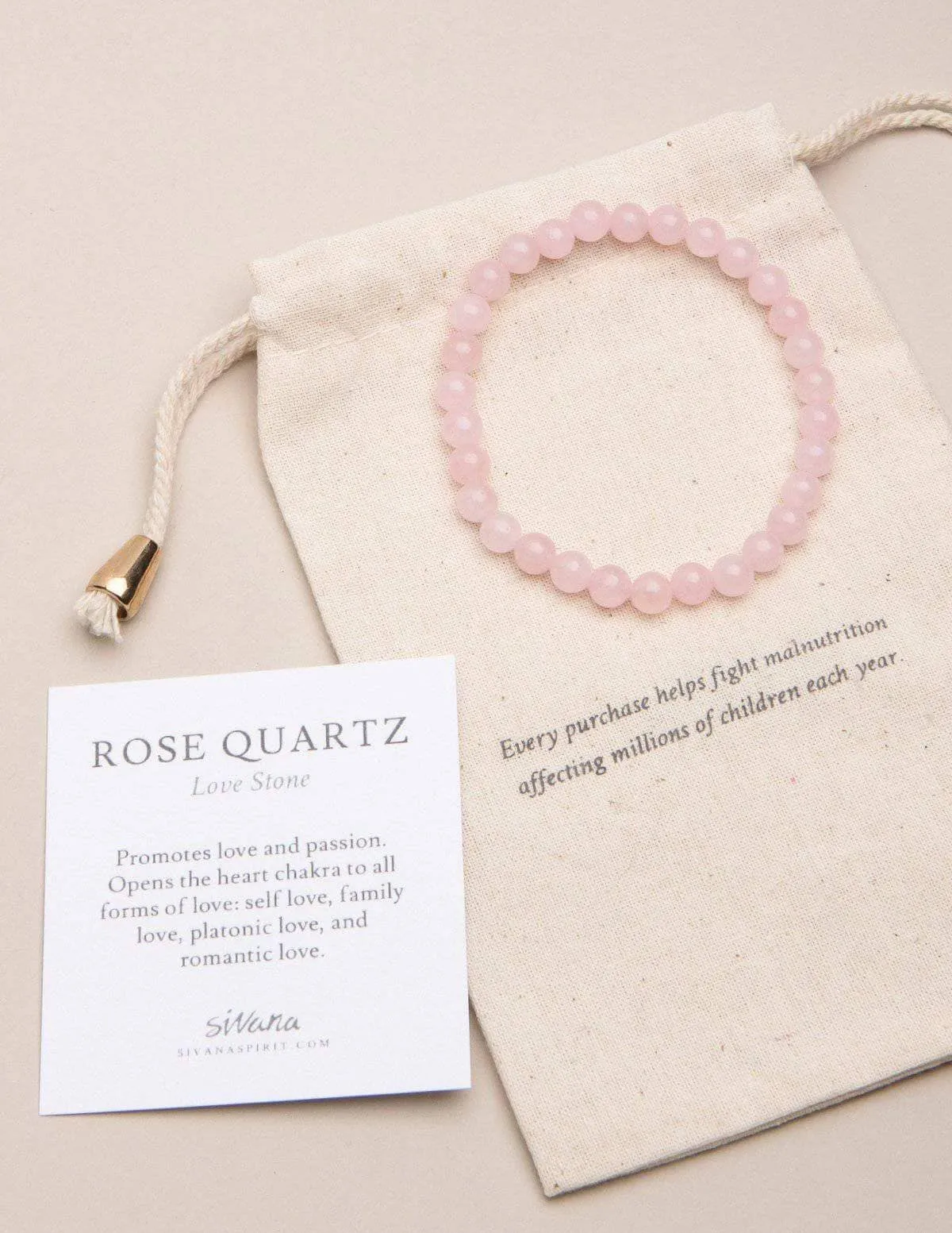 Rose Quartz Energy Gemstone Bracelet - 6 mm