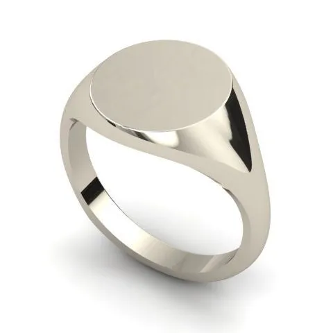 Round 11mm - Sterling Silver Signet Ring