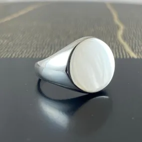 Round 14mm - Sterling Silver Signet Ring