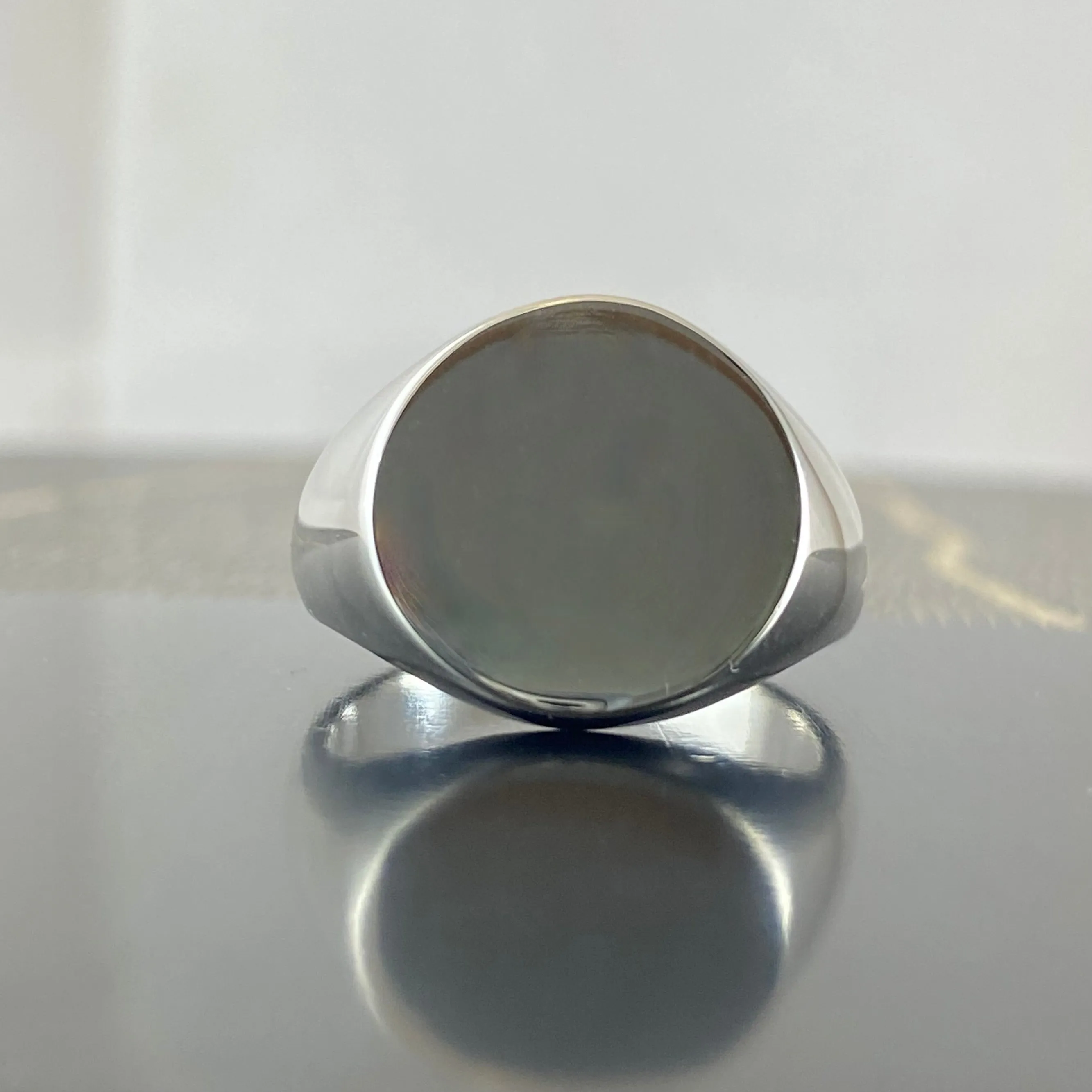 Round 14mm - Sterling Silver Signet Ring