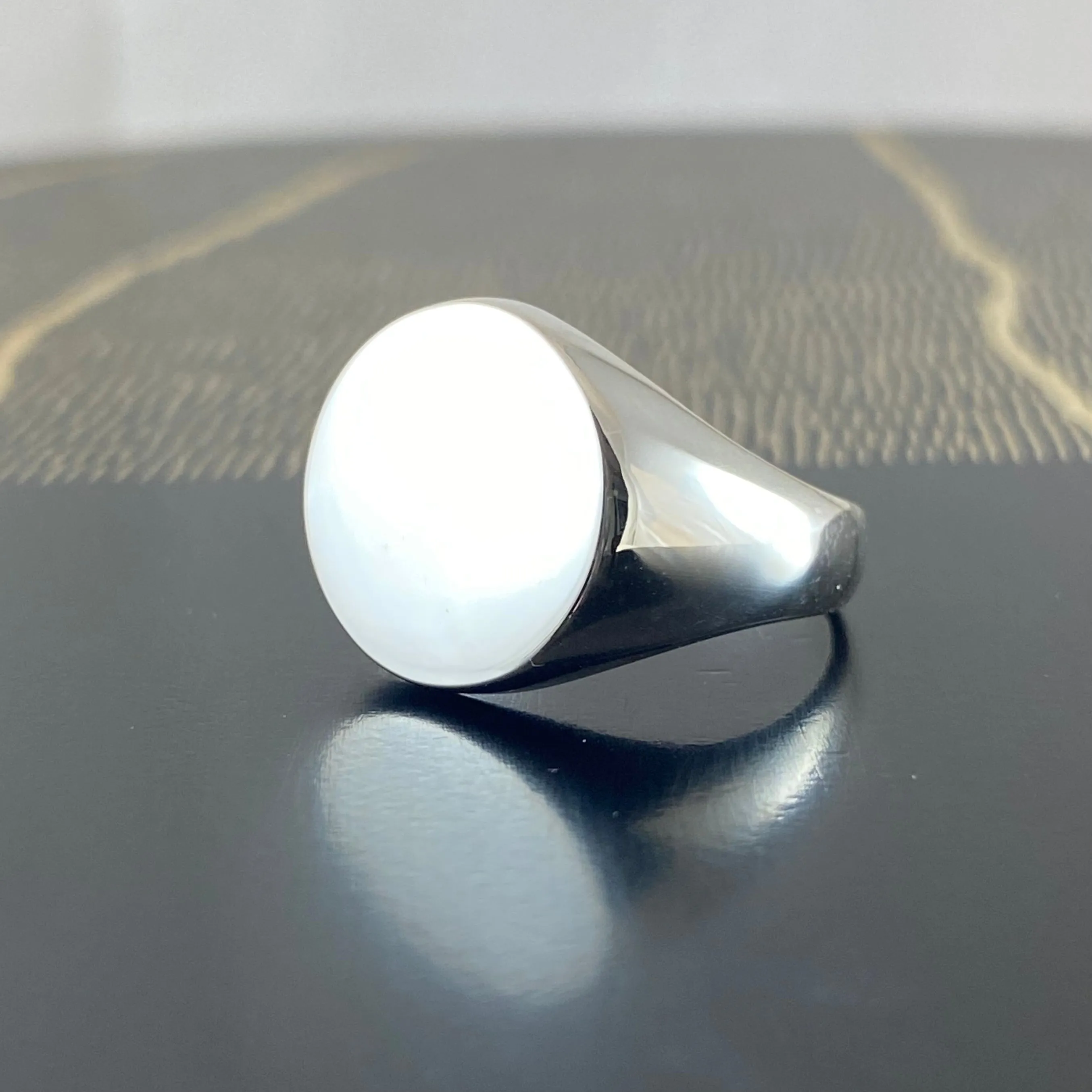 Round 14mm - Sterling Silver Signet Ring