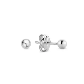 Saint Germain Nadie 14 karat white gold ear studs with sphere