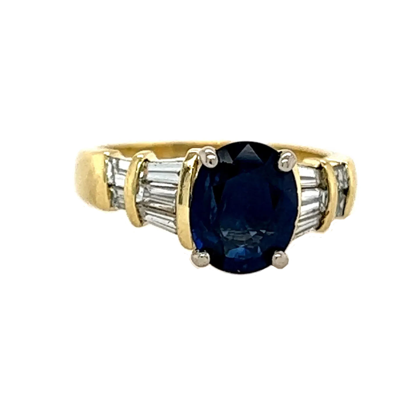 Sapphire and Diamond 18kt Gold Ring