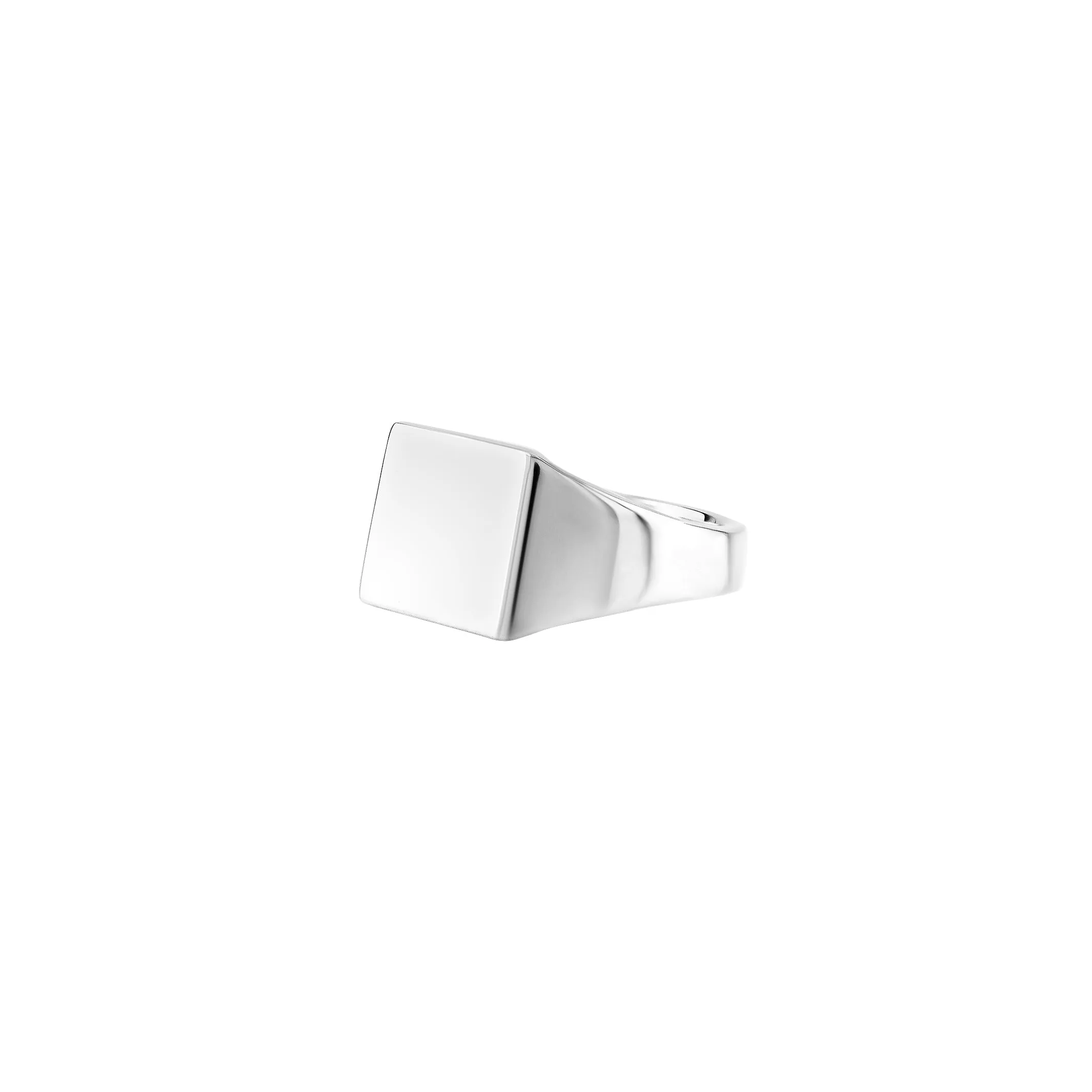 Silver 12 x 12mm Square Signet Ring