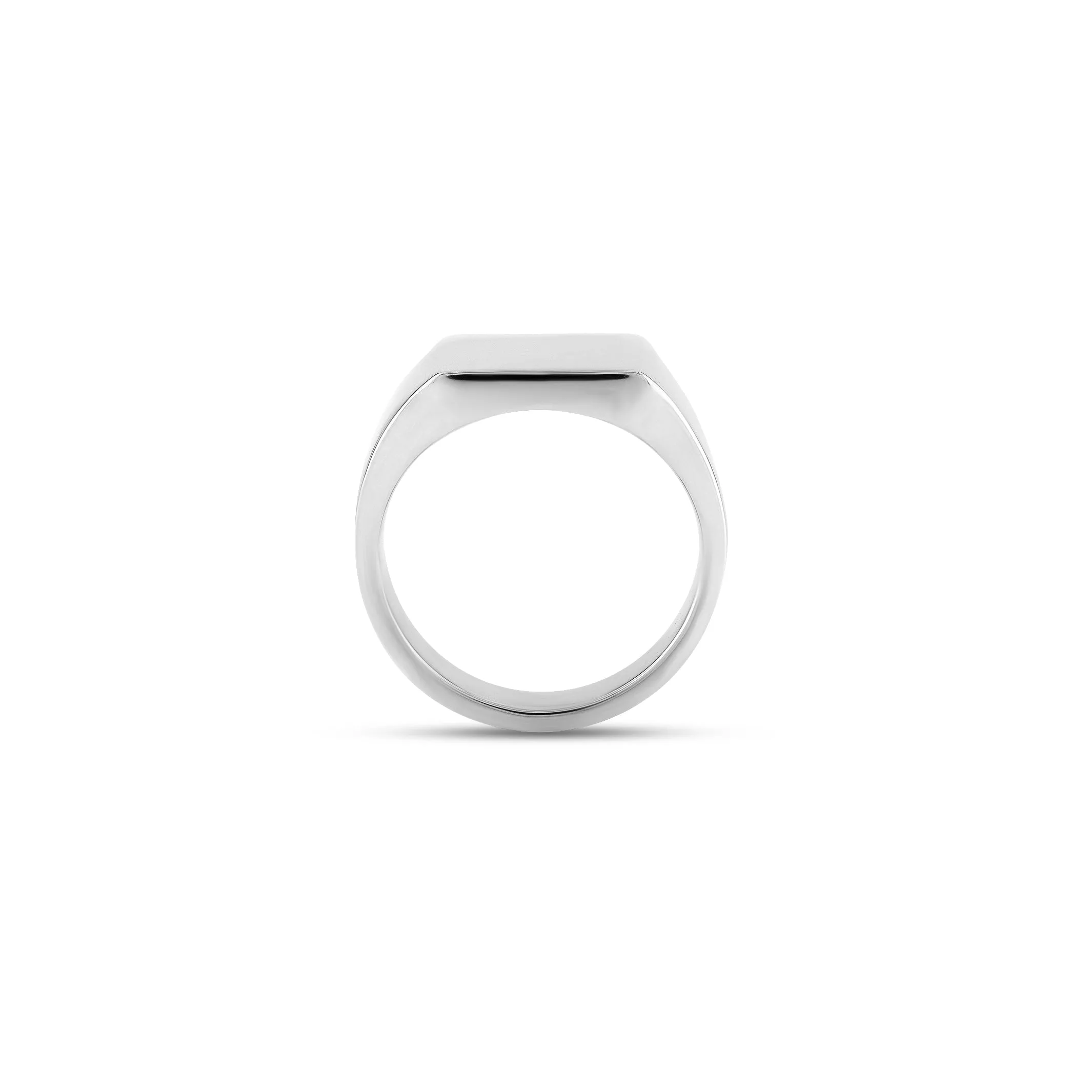 Silver 12 x 12mm Square Signet Ring