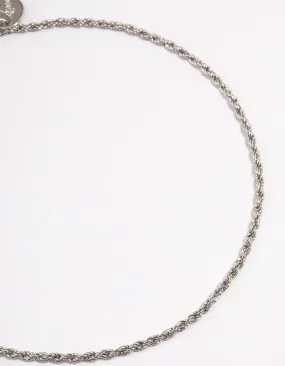 Silver Rope Chain Choker