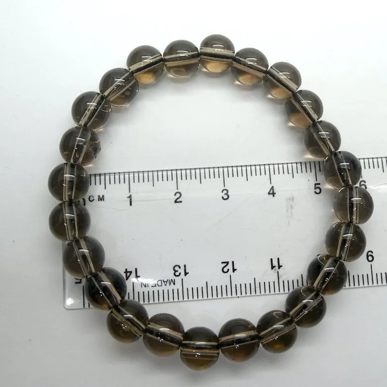 Smoky Quartz Stretch Bracelet with 8mm Beads