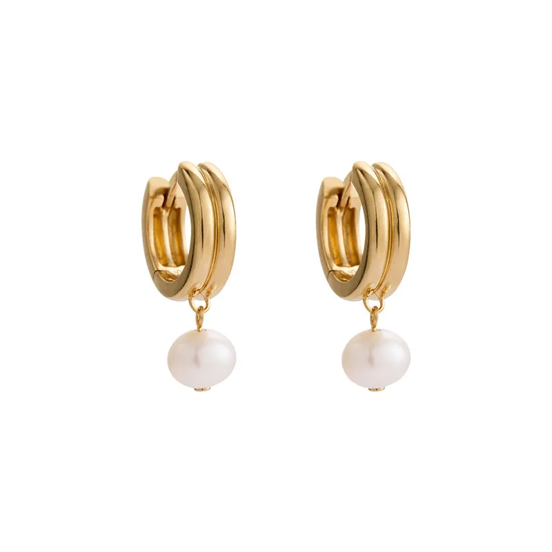 SOLACE PEARL HOOPS