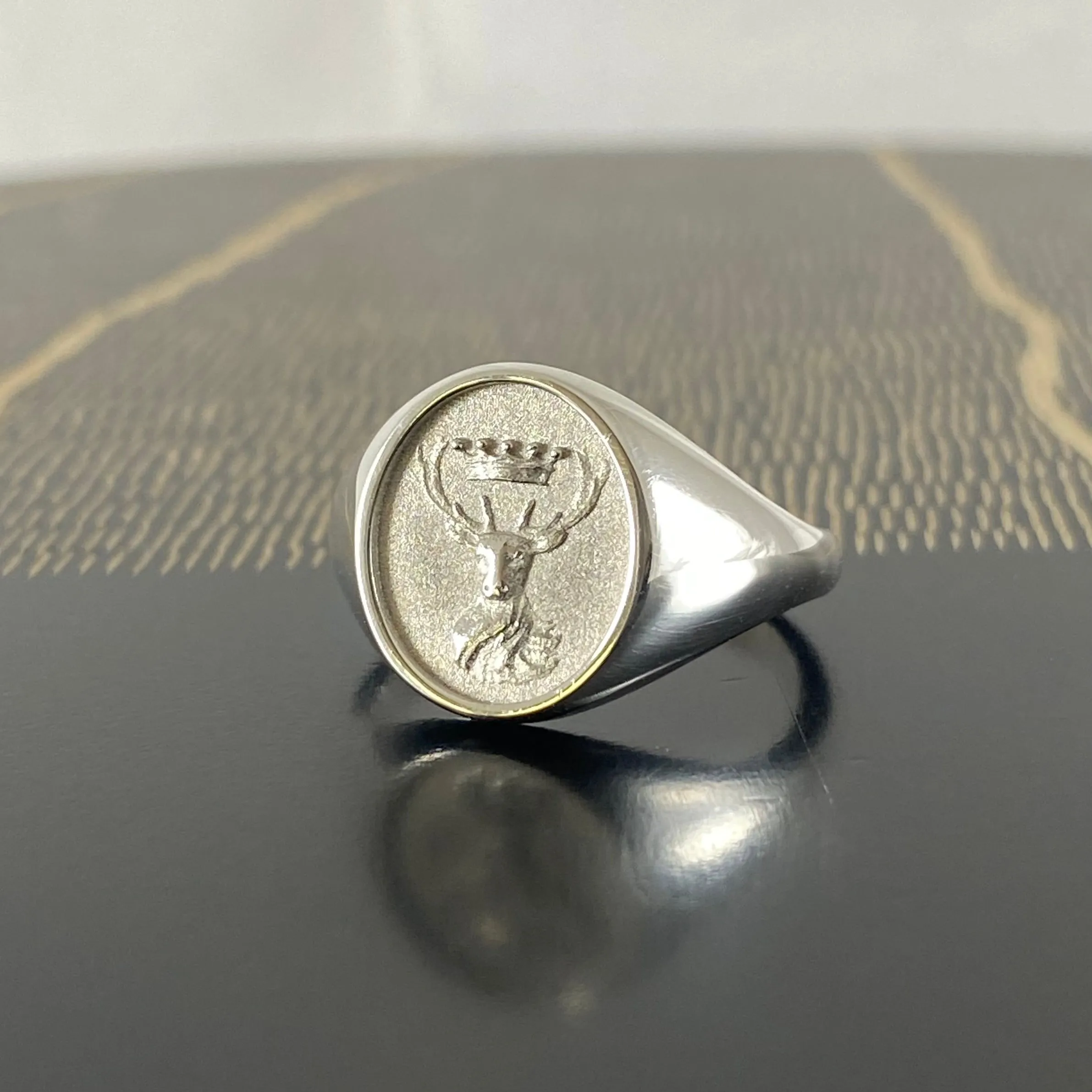 Stag and Crown - Sterling Silver
