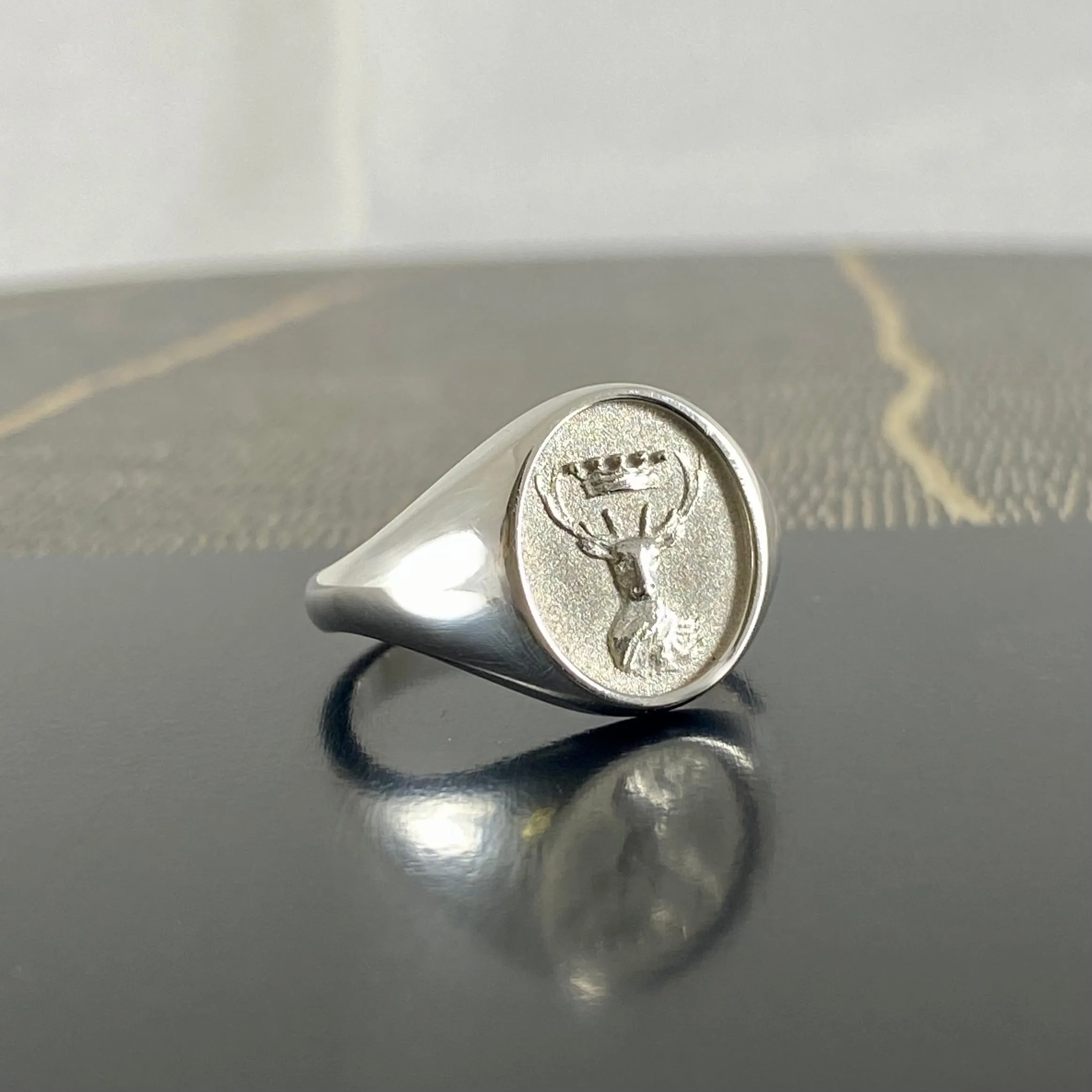 Stag and Crown - Sterling Silver