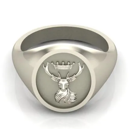 Stag and Crown - Sterling Silver