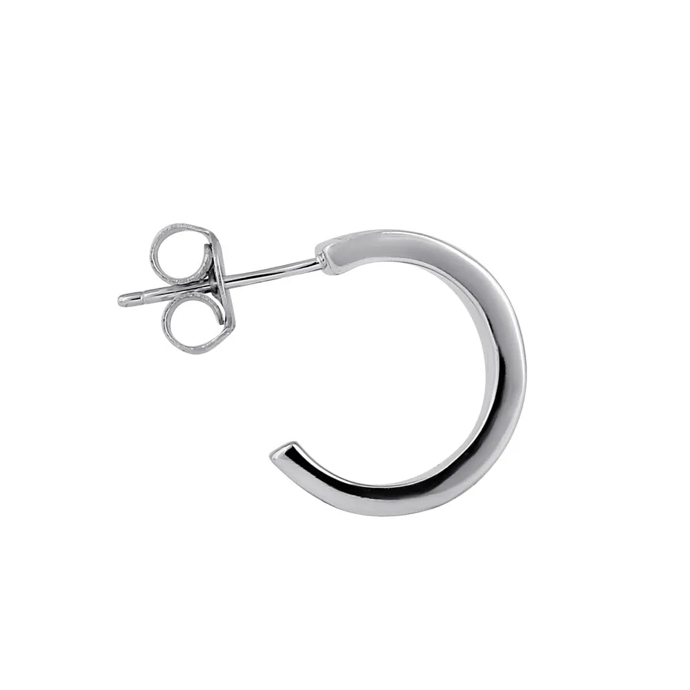 Sterling Silver Blue Lab Opal Hoop Earrings