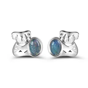 Sterling Silver Koala Opal triplet studs