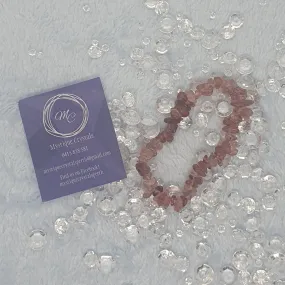 Strawberry Quartz Chip Bracelets