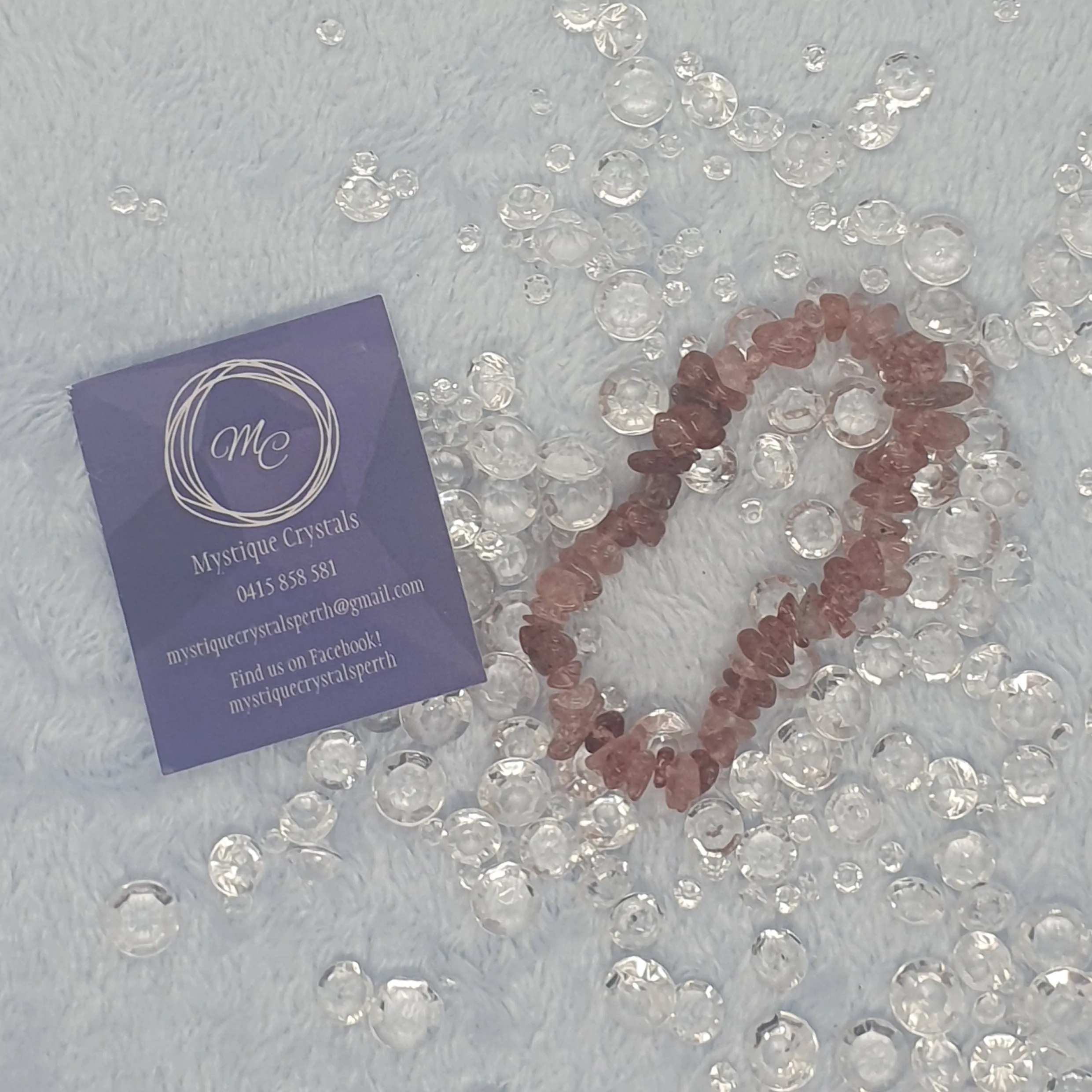 Strawberry Quartz Chip Bracelets