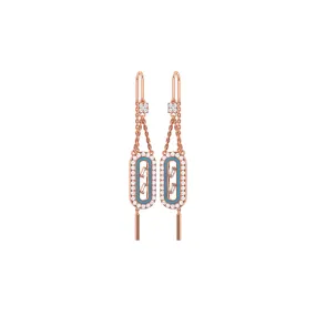 Stunning Rose Gold Crystal Dangler Earrings